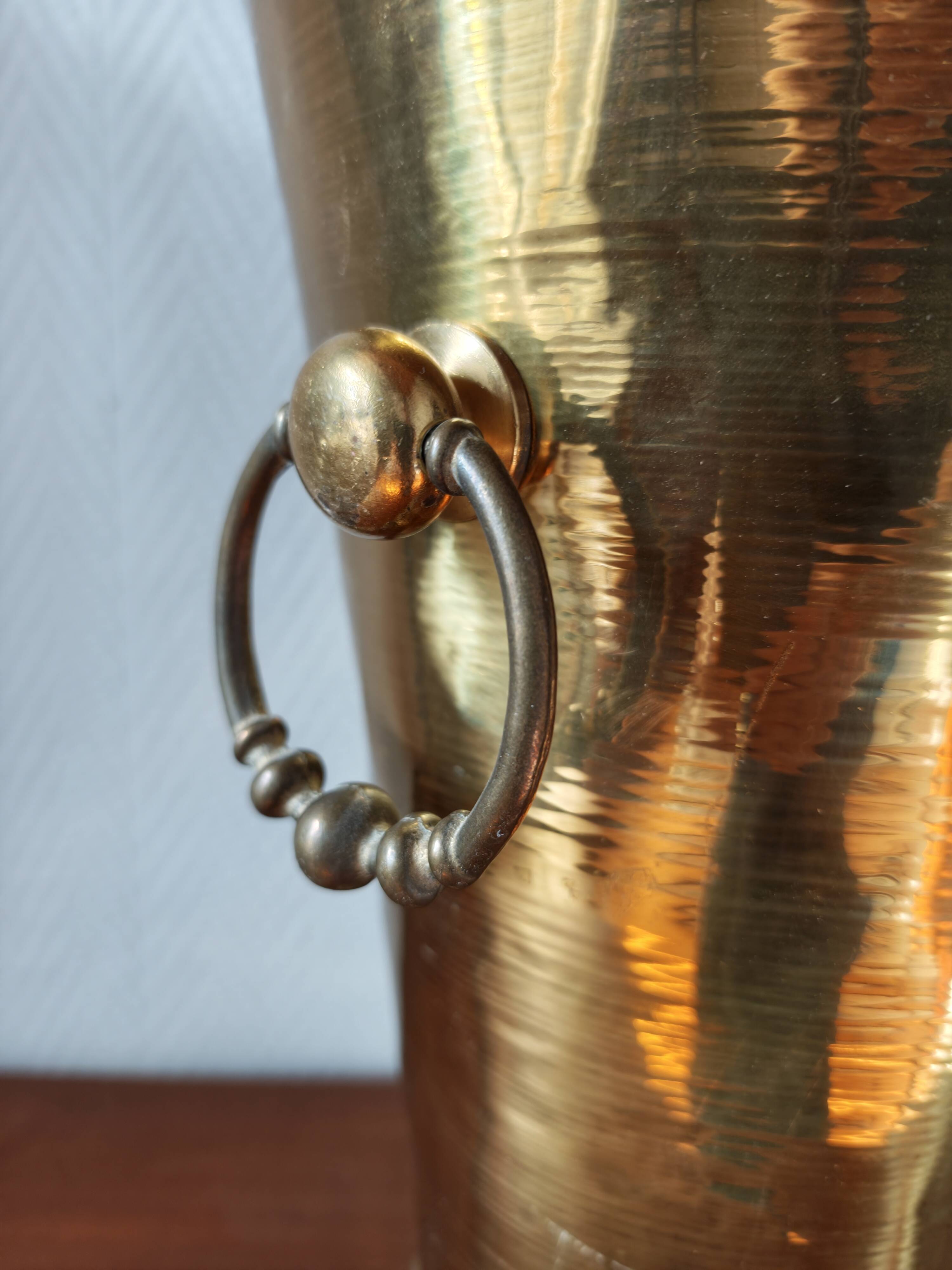 Vintage brass umbrella stand