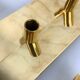 3 Scandinavian brass candlesticks, Pierre Forssell, Skultuna, Sweden, 1960s