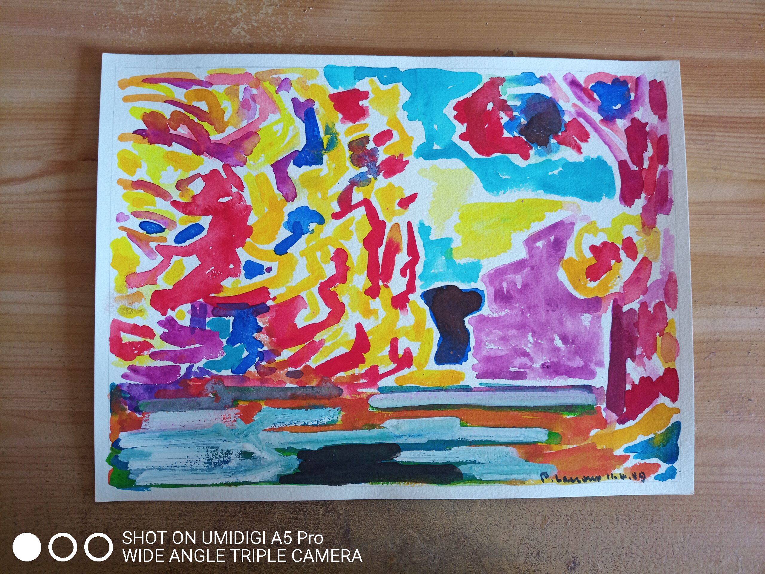 Pierre Lacroux (1909-1993) Gouache on paper 24 x 32 cm - from 1989 - (319)