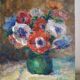 Victor Ferreri's bouquet of anemones oil on panel
