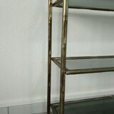 Shelves brass and glass 60 years