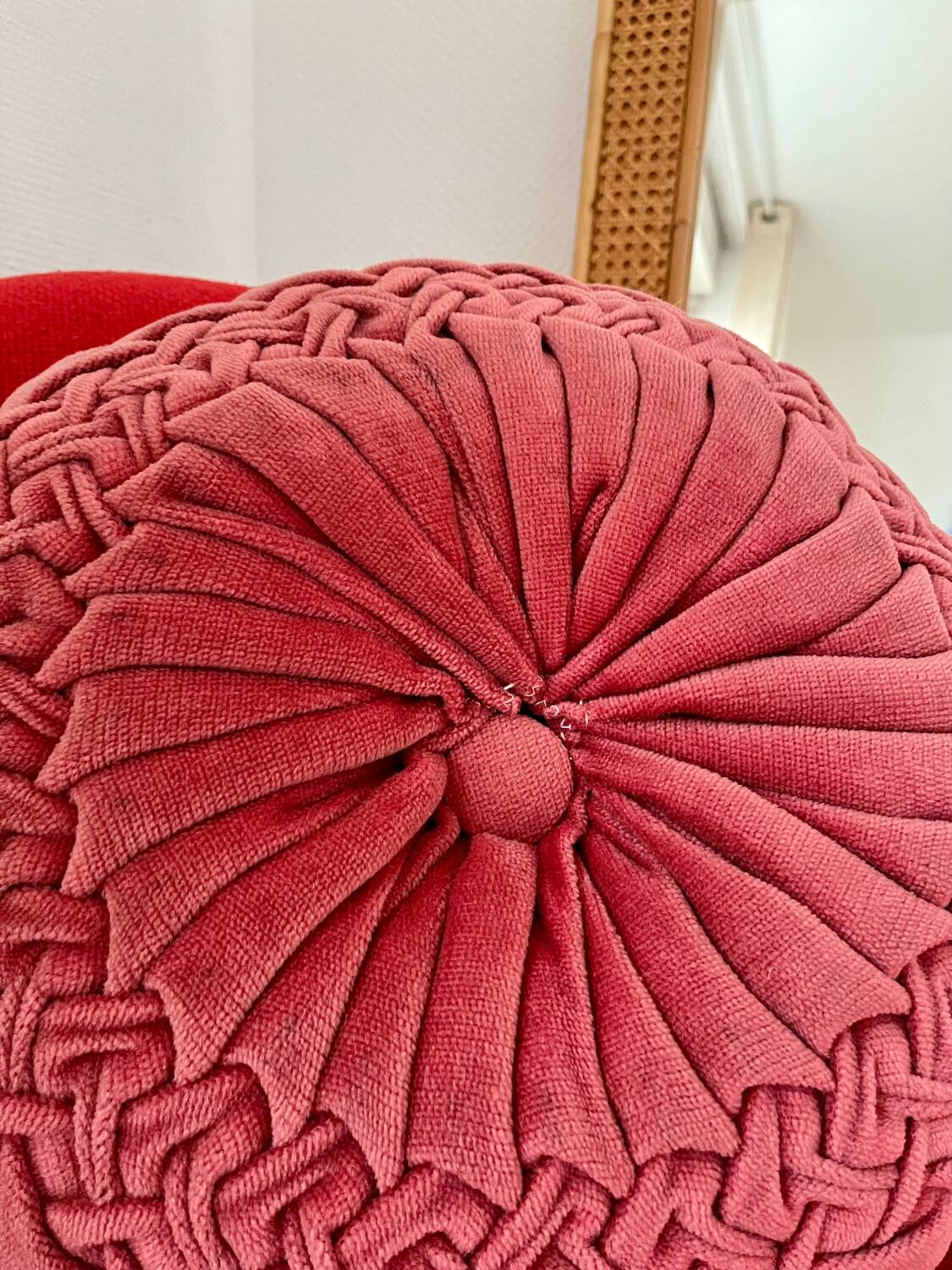 Coussin rond velours