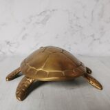 Brass turtle jewelry box
