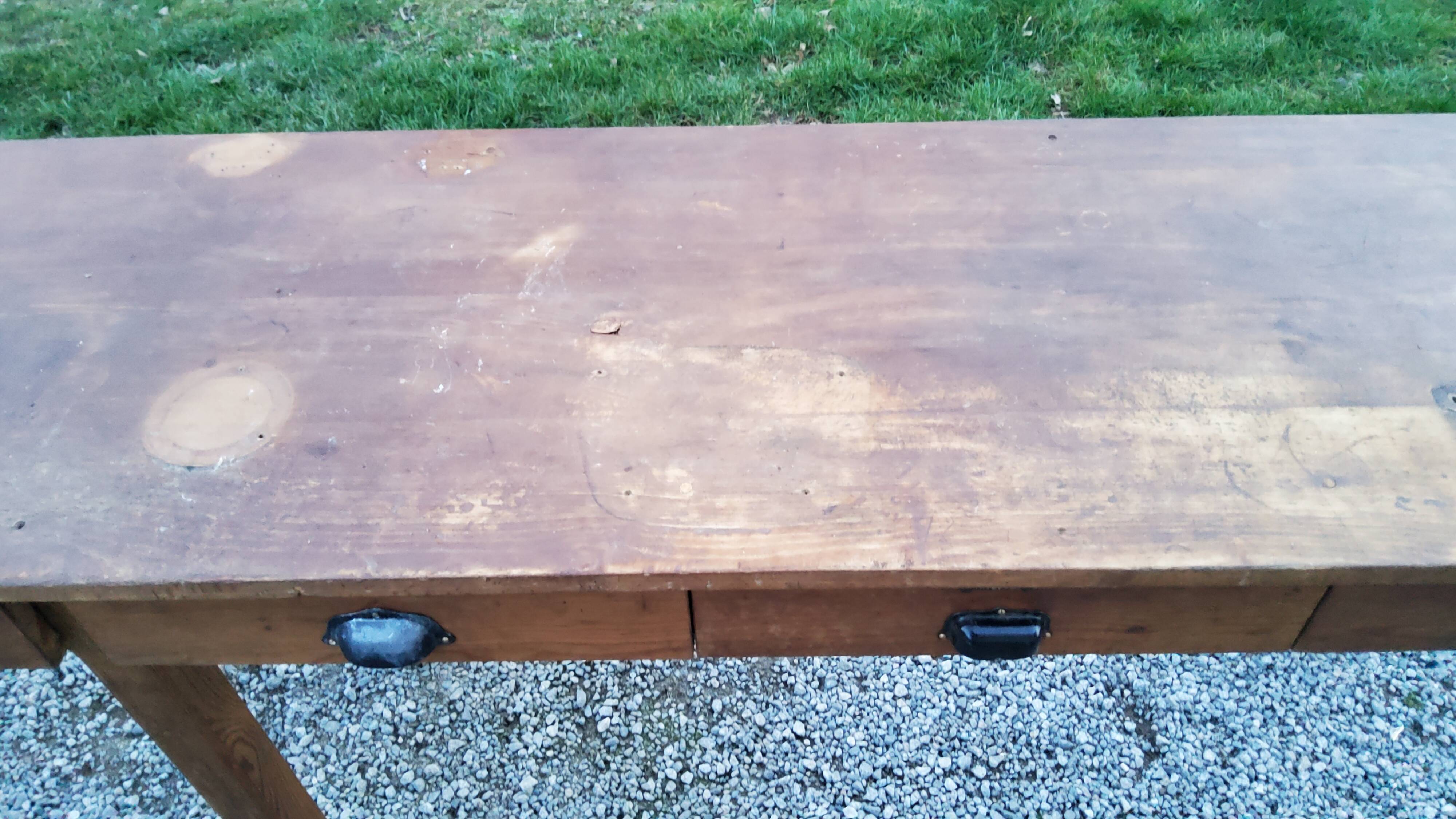 Old jewelry workshop workbench table 6 feet 6 drawers 271cm