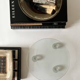 Large Italian glass and spherical frosted glass empty pocket, 1970 design