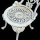 Set of four Victorian style cast iron garden chairs circa 190
