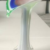 Vase Soliflore Fleur d Arum Design en verre d Art soufflé Murano/Jack in the Pulpit. Haut 20 cm