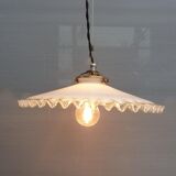 Art Deco ruffled opaline hanging