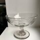 Compotier corbeille à fruit en verre moulé début XXème