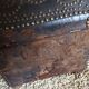 Old chest wood and studded leather