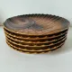6 antique fish barbotine plates – Saint-Clément