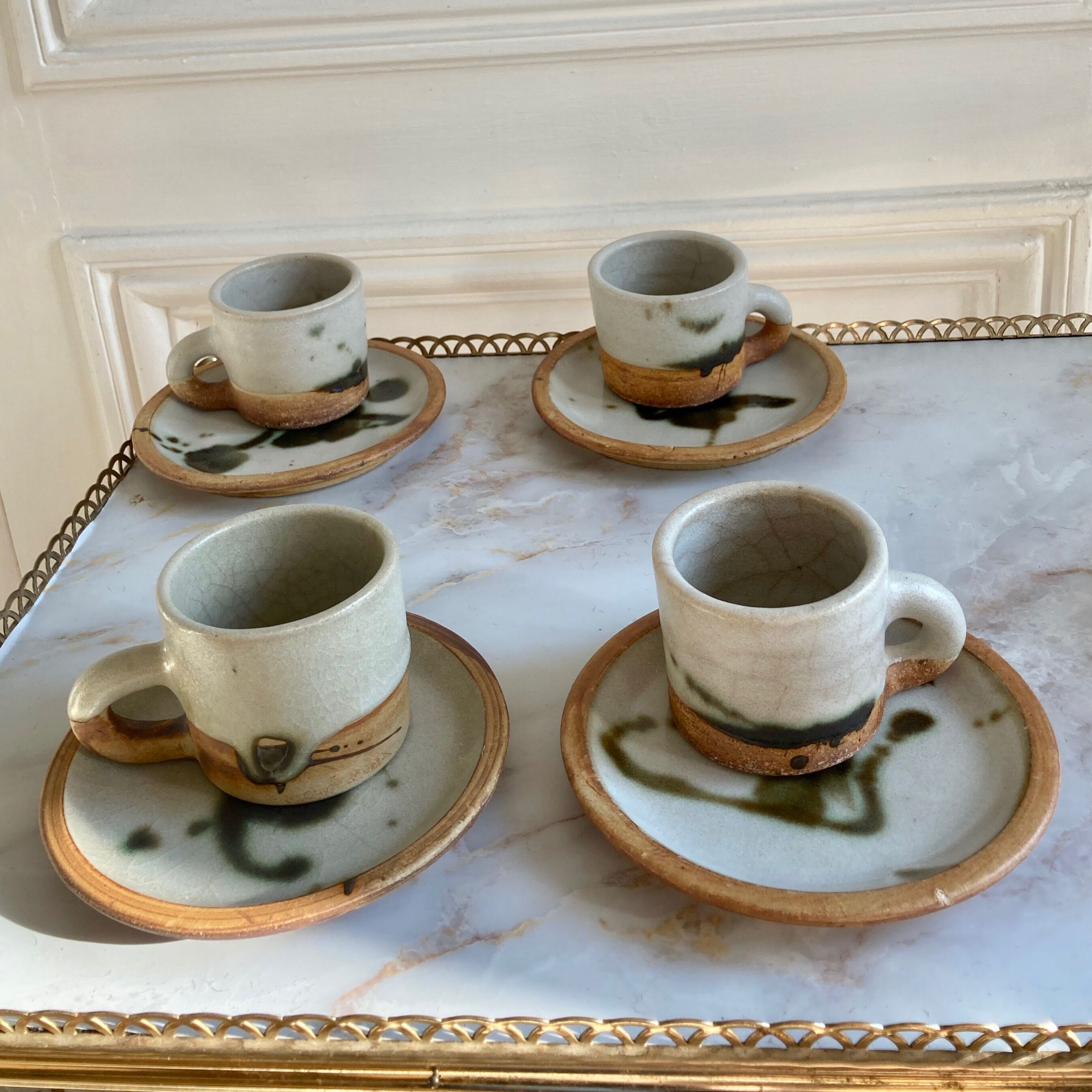 Coffee cups Pottery of La Colombe Madeleine Brault