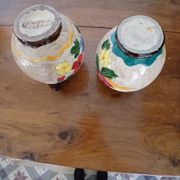 Vase Vallauris Massier with floral patterns,