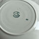 Shallow dish St Amand decorated with green crowns.
