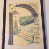 Watercolor by Françoise Küss signed
