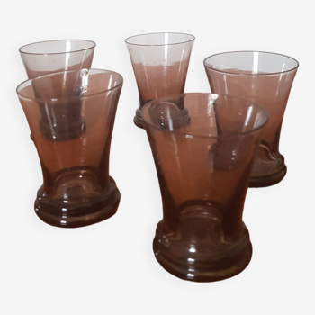 Lot de 5 petits verres noirs