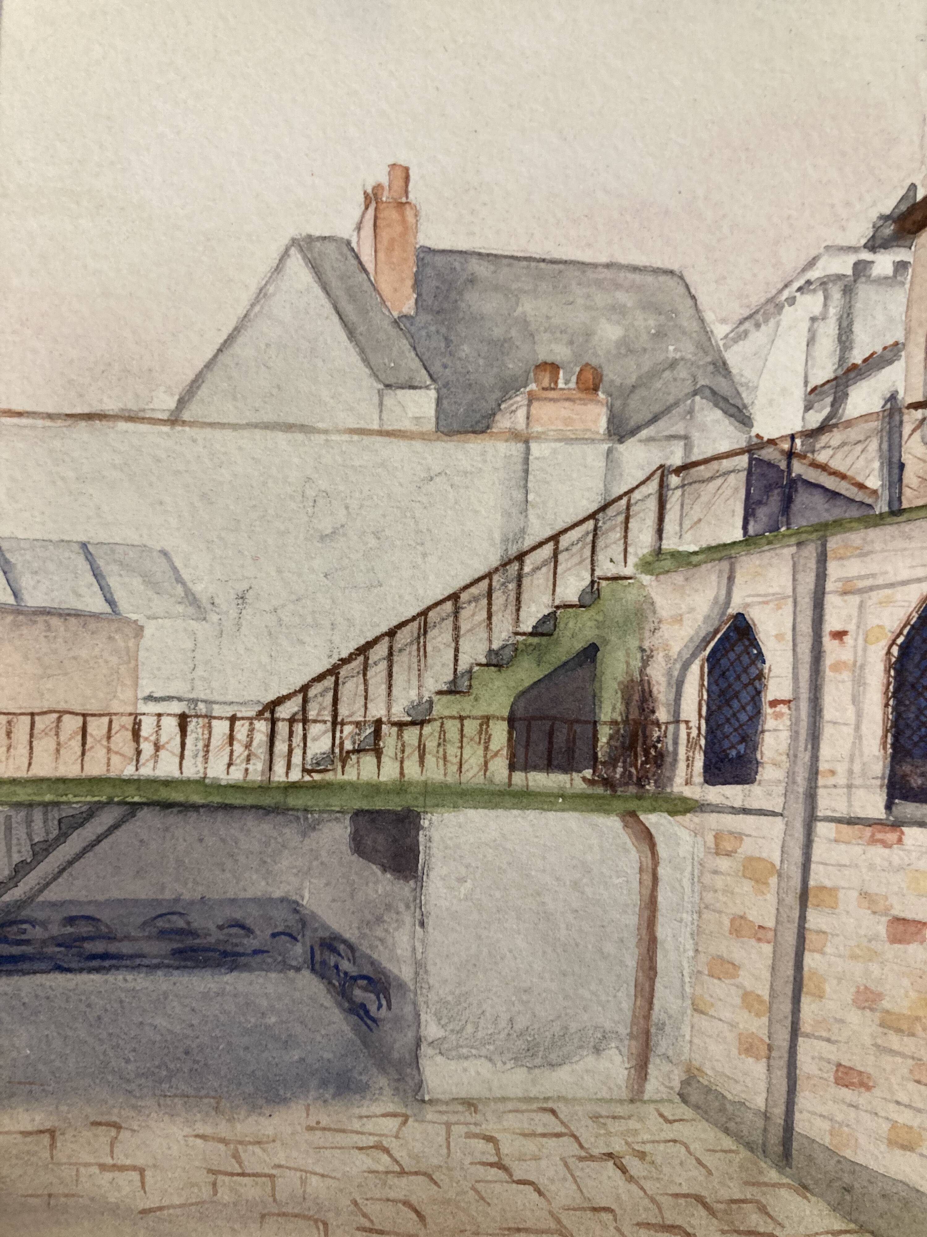 Our Lady of Hope, signed vintage watercolor