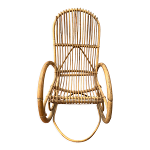 rocking-chair rotin