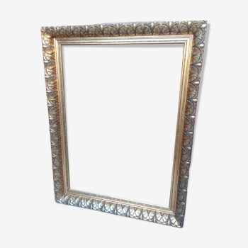 Gilded wooden frame from the beginning of the 20th century - rebate: 72 x 52 cm