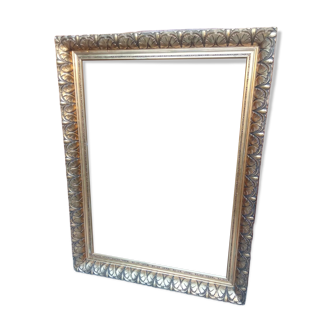 Gilded wooden frame from the beginning of the 20th century - rebate: 72 x 52 cm