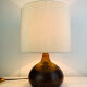 Lampe boule grès vintage, années 60 