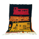 Tapis marocain en laine naturelle unique 3x2 m