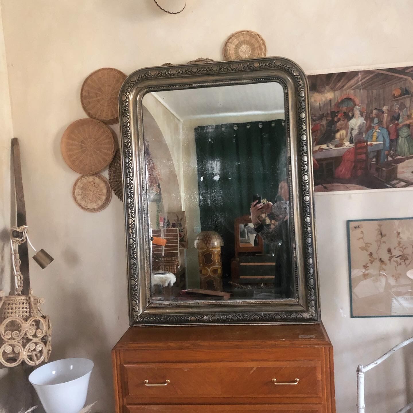 Gilded Louis Philippe mirror 82x112cm