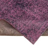 Handmade Turkish Decorative 1980s 284 cm x 380 cm Pink Wool Carpet