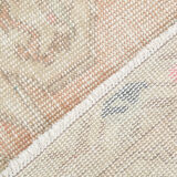 Soft Pastel Orange Wool Vintage Rug