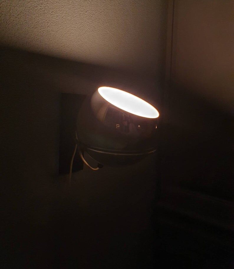 Vintage chrome wall applique 1970