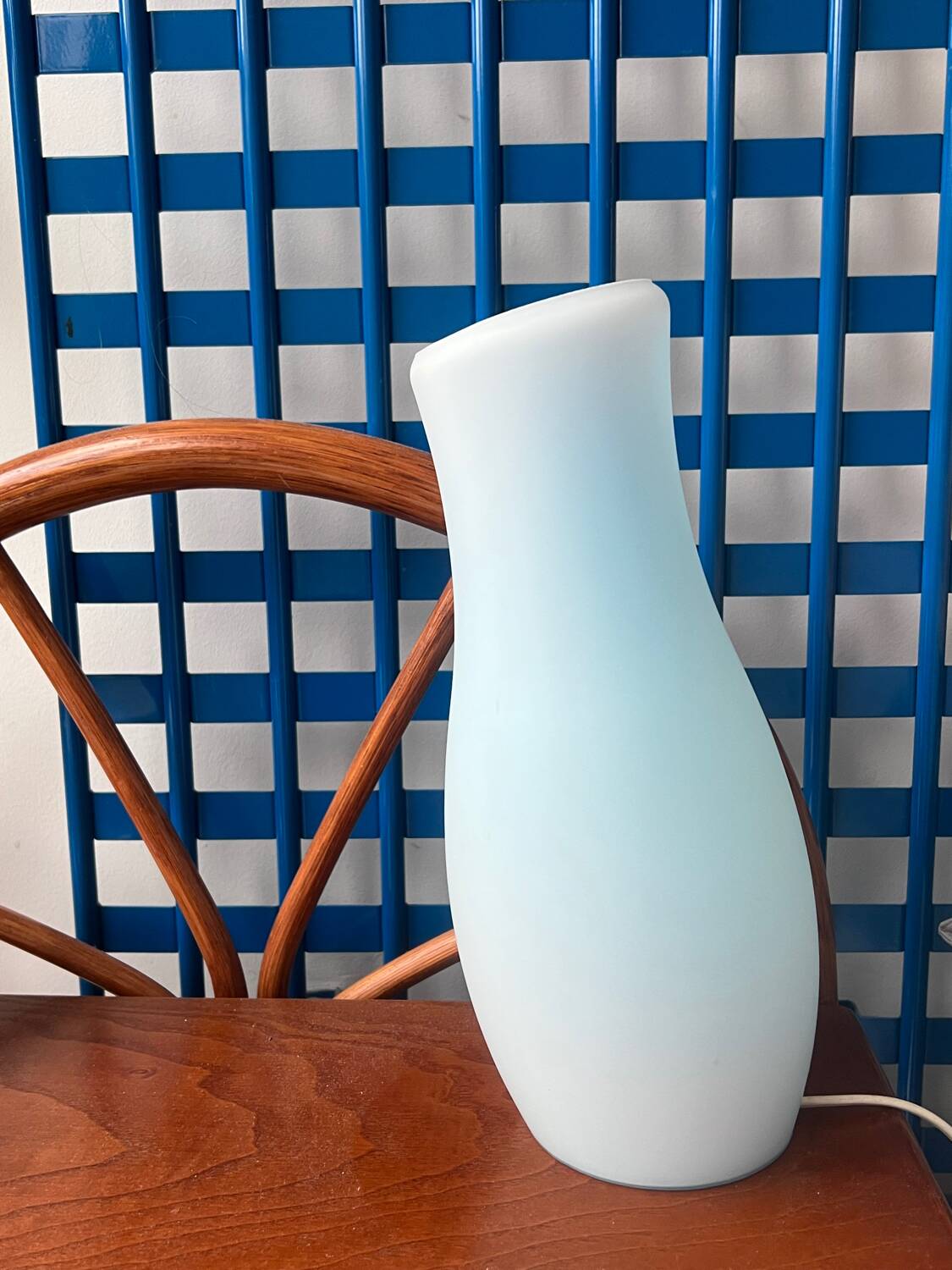 Vintage IKEA mylonit blue lamp