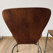 Pair of 3107 chairs - wood & metal