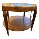 Art deco pedestal table, marble top