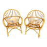 Pair of rattan armchairs circa 1960