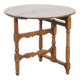 Round, folding antique 18th-century French wine/country table