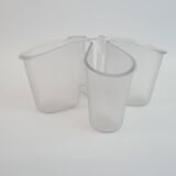 Pocket tray basket, Guzzini pen holder in transparent plastic
