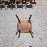 Old bistro chairs in solid oak wood