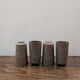 Set of 4 speckled ceramic mazagrans.