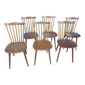 Set of 6 Baumann chairs, Menuet model