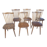Ensemble de 6 chaises Baumann modèle Menuet