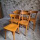 Set of six Baumann bistro chairs, France, 1950s