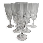 7 crystal champagne flutes