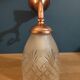 Wall lamp support metal copper globe frosted glass