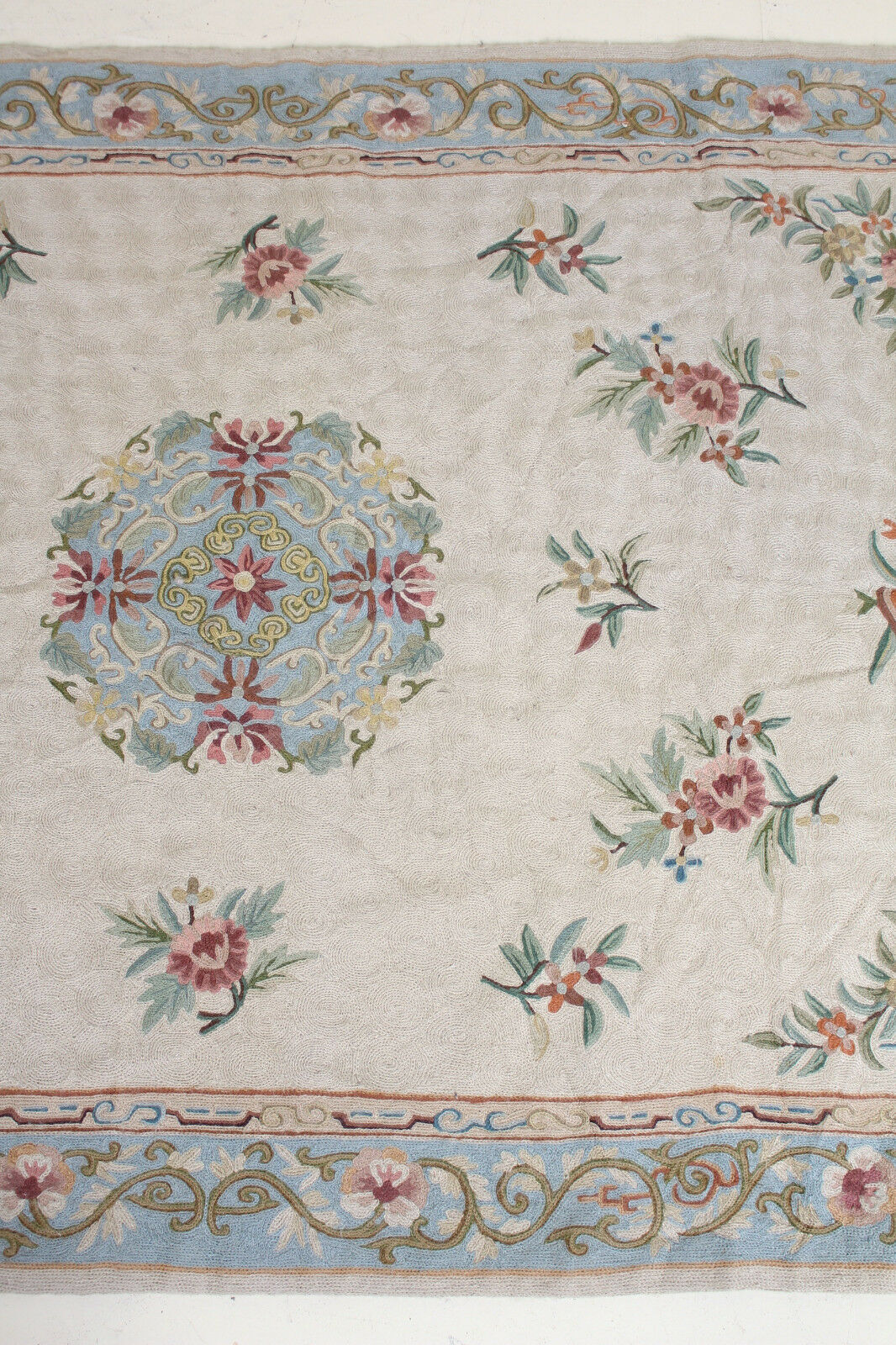Tapis kashmiri noué et cousu à la main 182x119cm