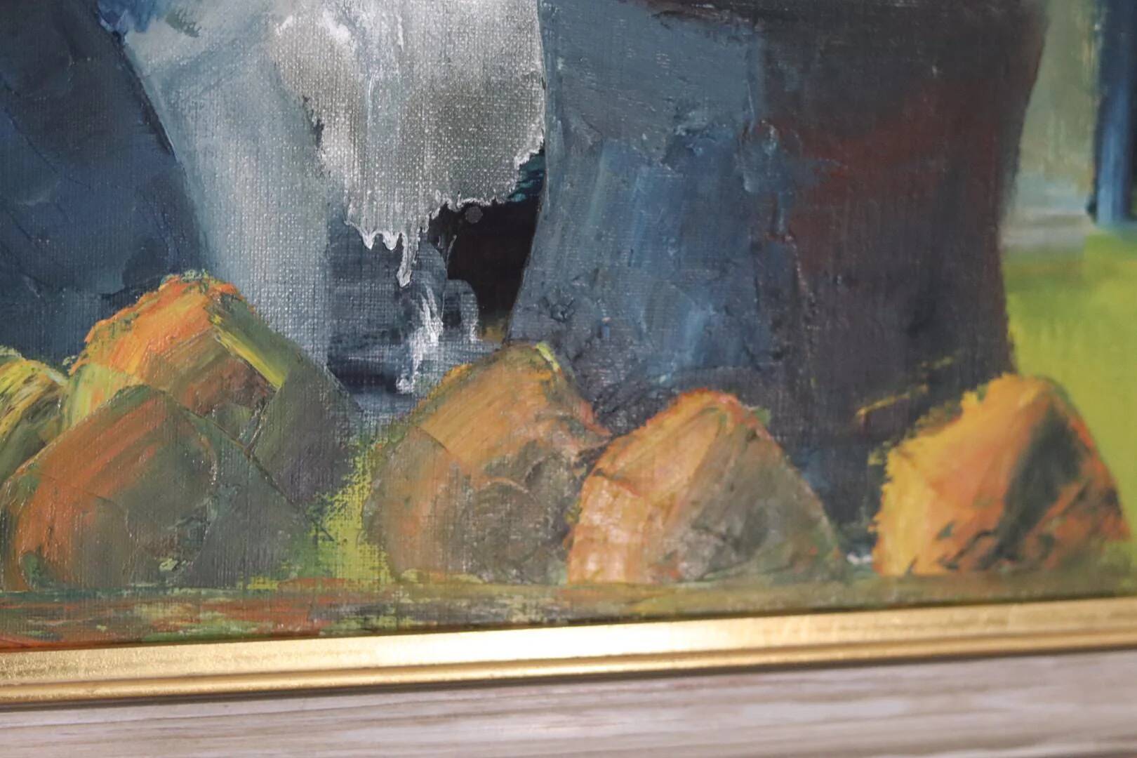 Huile sur toile suédoise originale – « Nature morte vibrante »