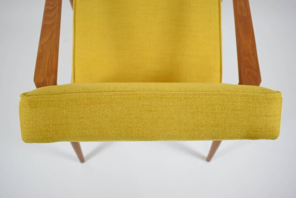 Fauteuil, années 70, couleur jaune