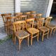 (Lot) 12 bistro chairs (light oak)