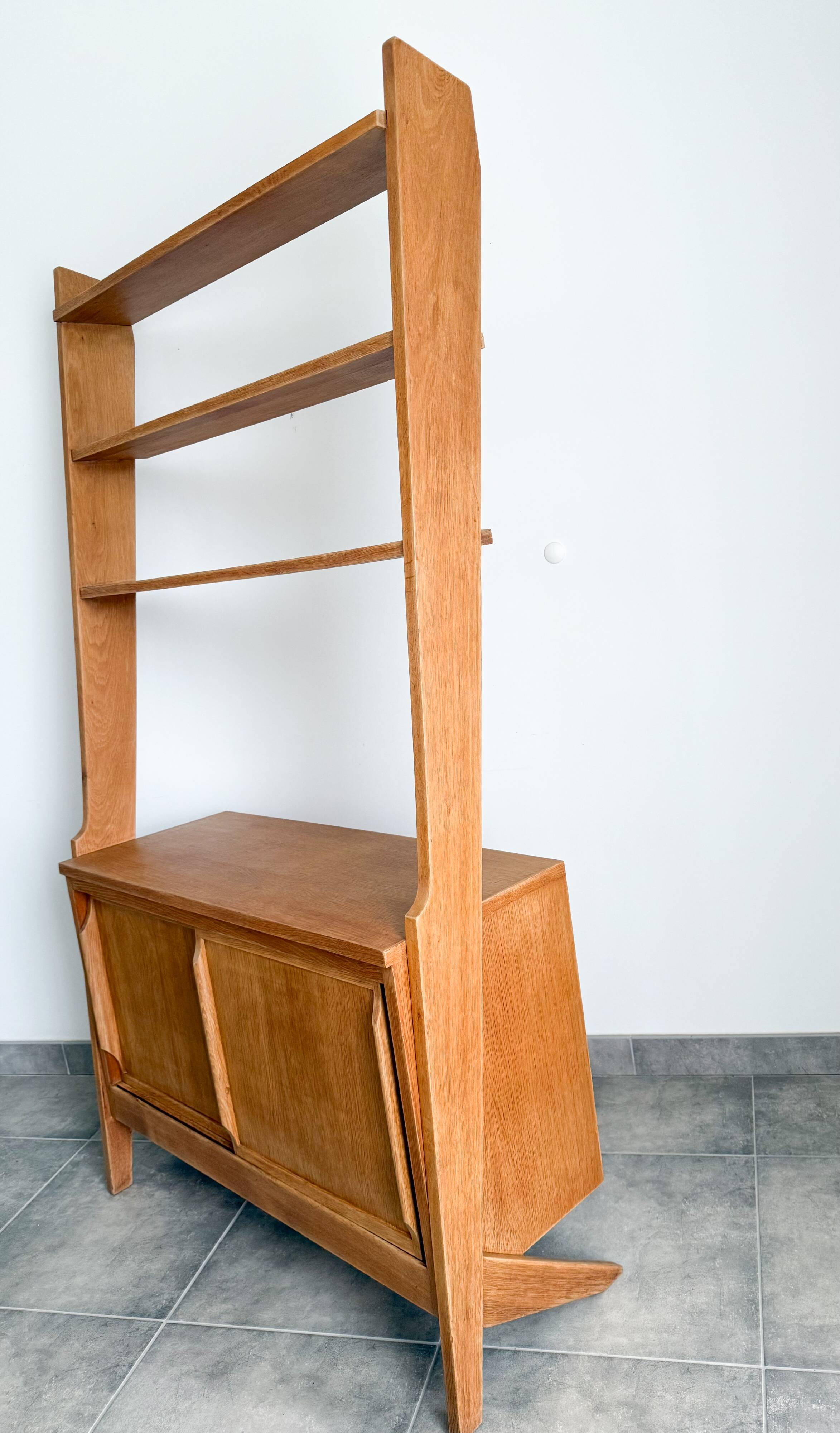 Bibliothèque de style scandinave, pieds compas, 1950/60'