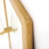 Miroir scandinave en chêne, Suède 1960