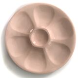 Pink oyster plate Digoin Sarreguemines-Oyster plate french ceramic